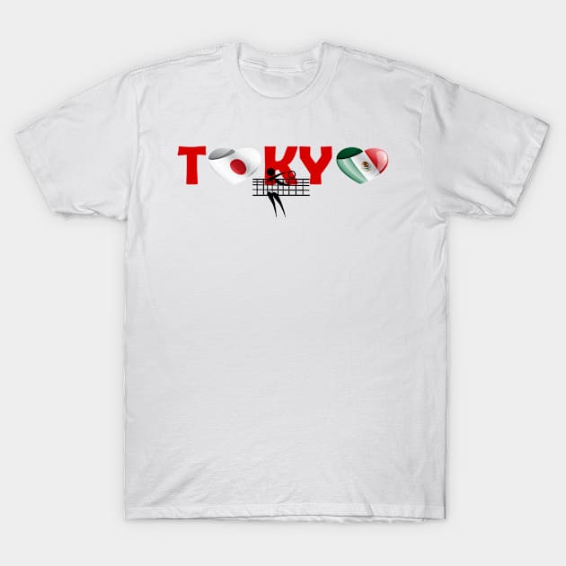 Volleyball in Tokyo - team Mexico (MX) T-Shirt by ArtDesignDE